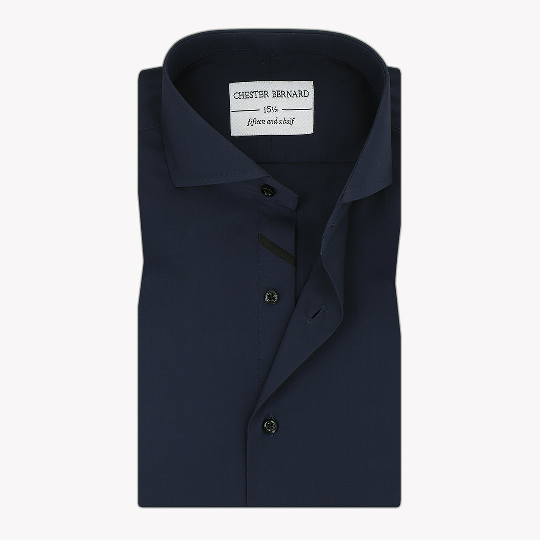 Classic Navy with Subtle Trim Shirt Chester Bernard Classic Navy with Subtle Trim Shirt Chester Bernard