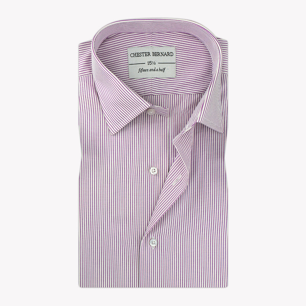 Fine Lines Bold Move Violet Stripe Shirt OL-523
