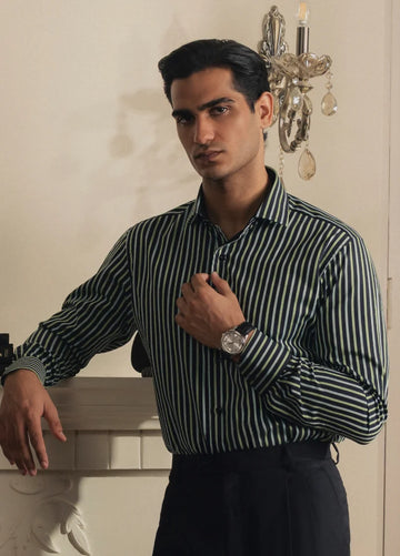 Black & Mint Stripe Shirt