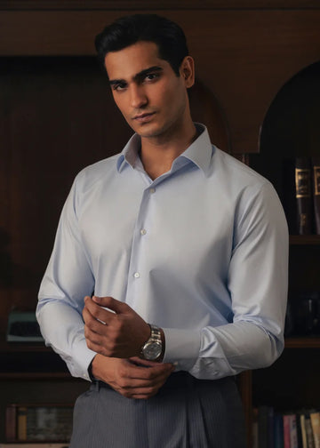 Sky Blue Twill Formal Shirt