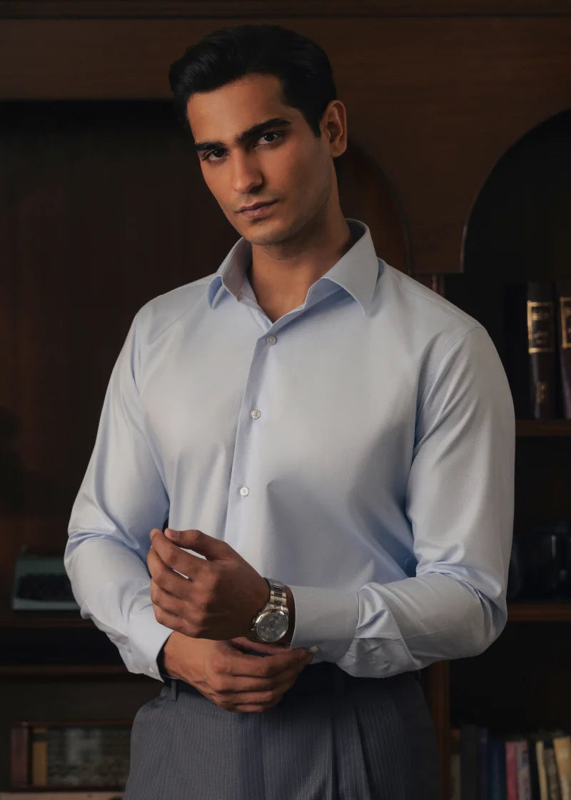 Sky Blue Twill Formal Shirt