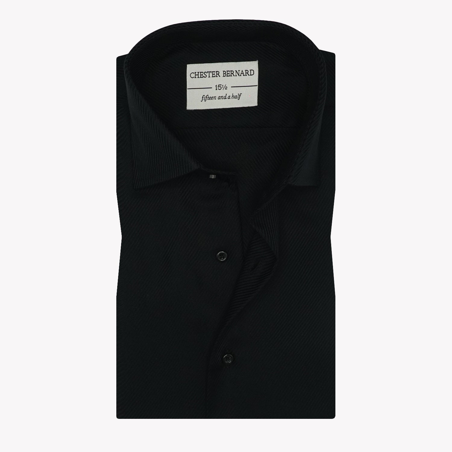 Black Heavy Twill Shirt Midnight Luxe