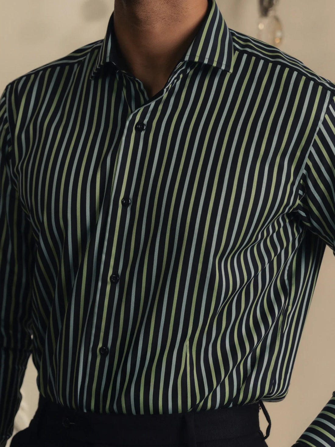 Black & Mint Stripe Shirt