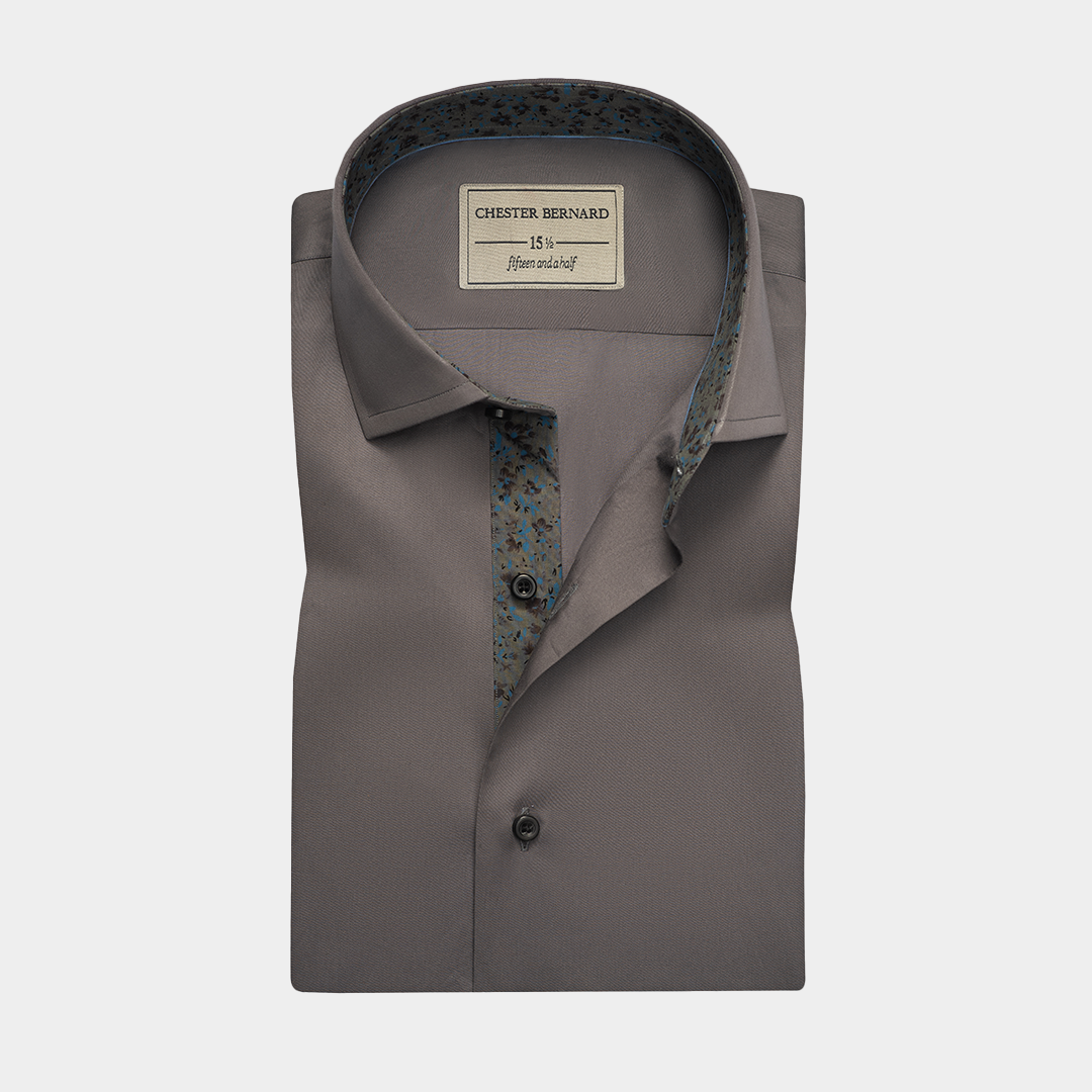 Grey Mosaic Inlay Shirt OL-647