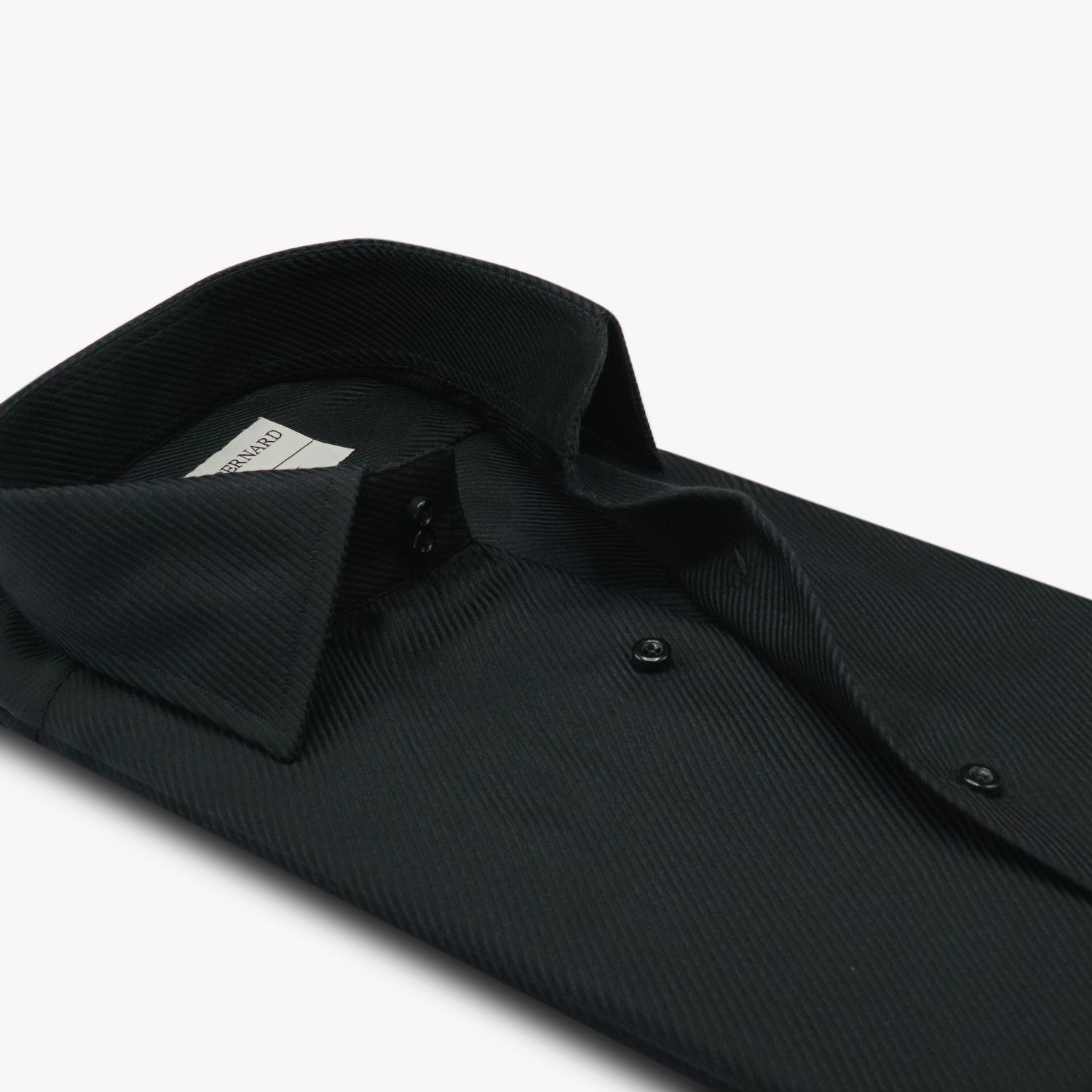 Black Heavy Twill Shirt Midnight Luxe OL-539