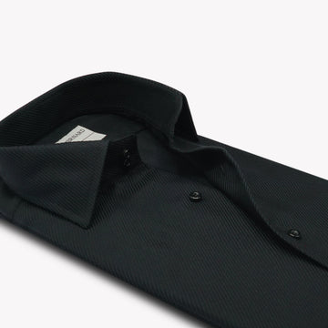 Black Heavy Twill Shirt Midnight Luxe