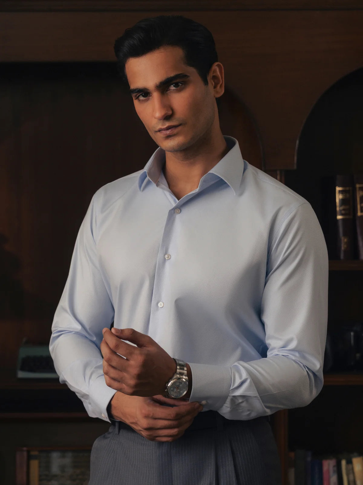Sky Blue Twill Formal Shirt