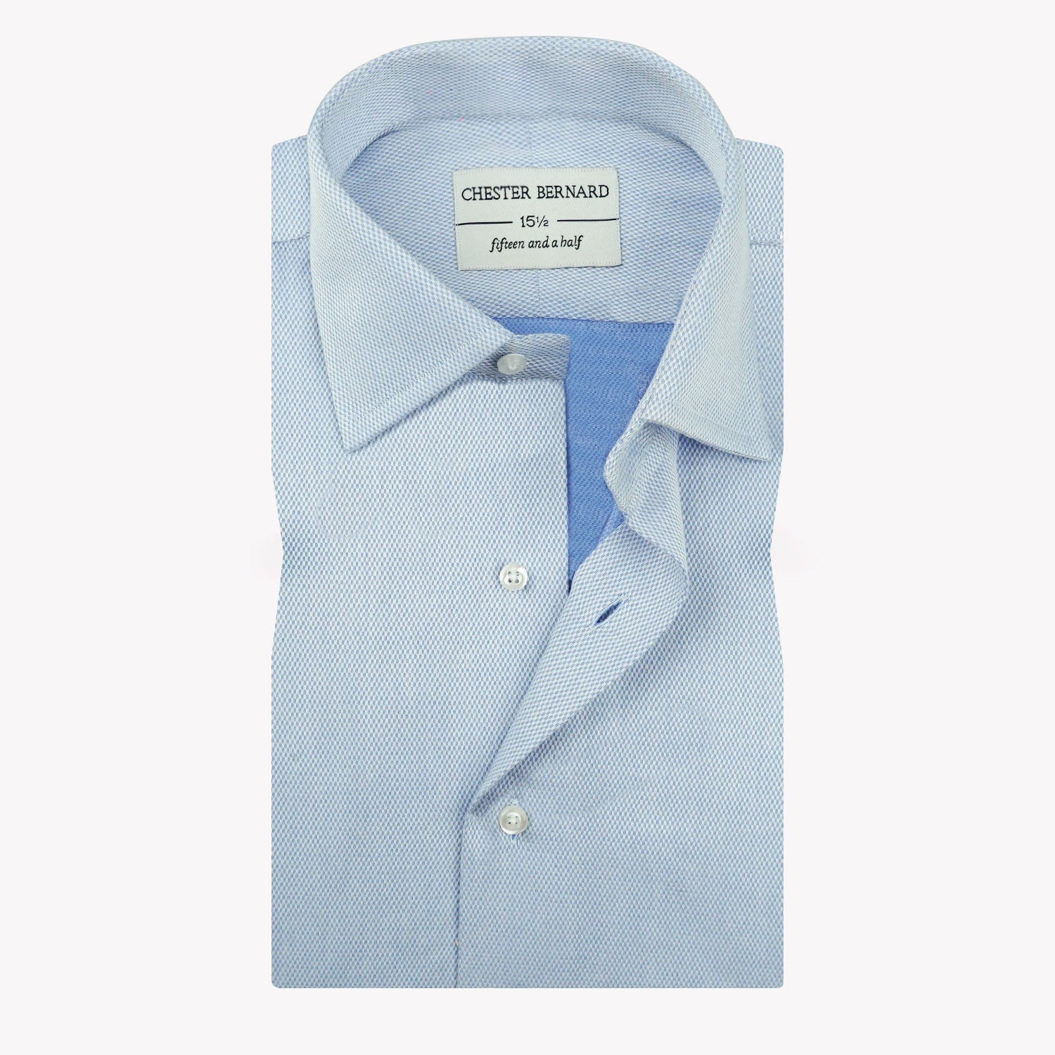 Sky Weave Textured Shirt – Light Blue Sophistication Edition OL-575