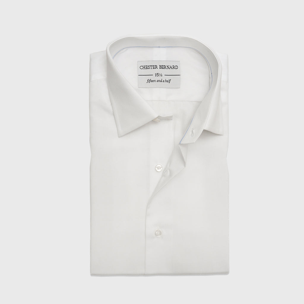 Signature White Spread Collar Shirt OL-526