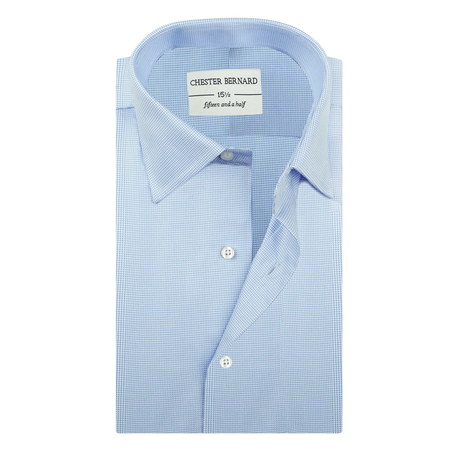 Azure Elegance Sky Blue Jacquard Shirt OL-552