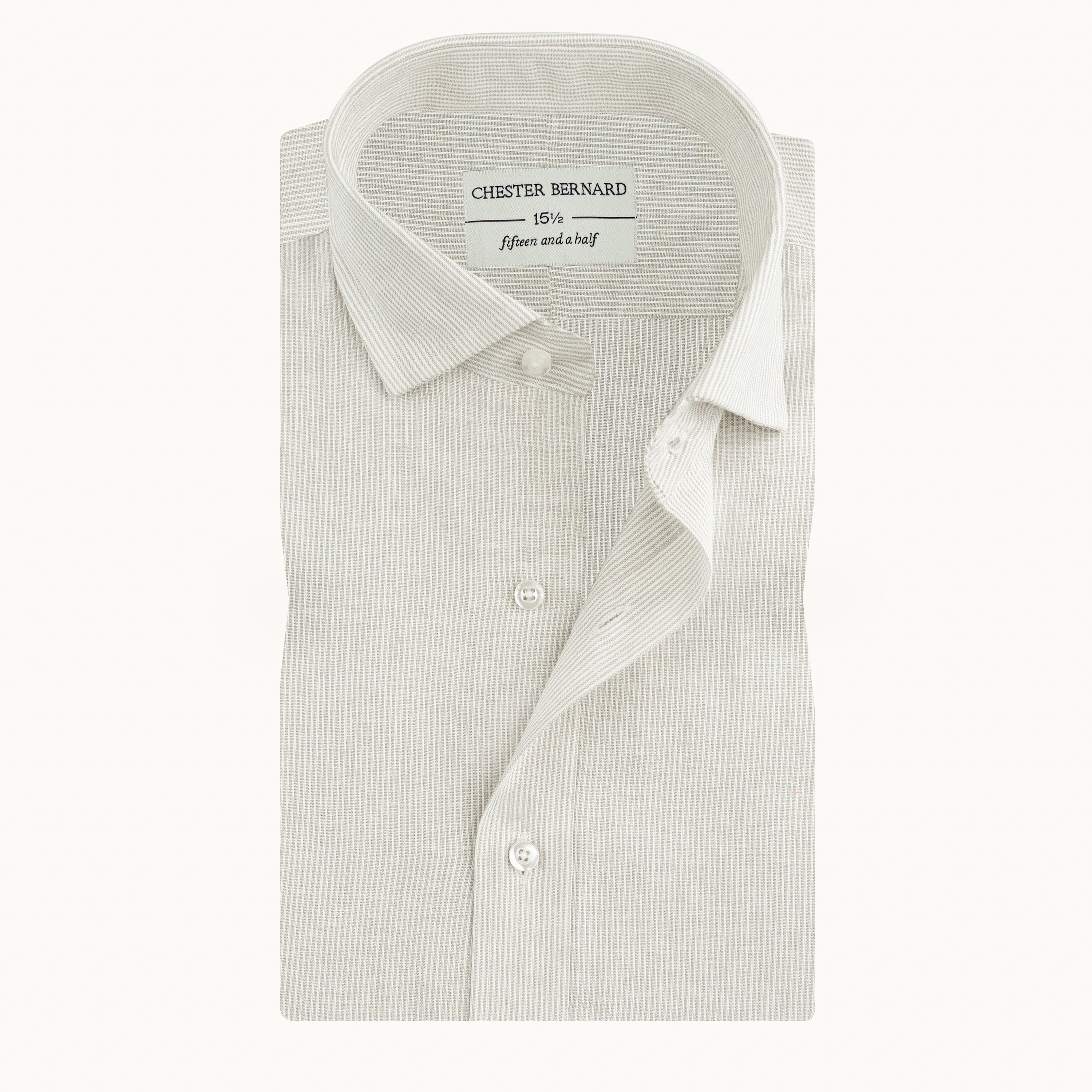 Ivory Pinstripe Classic Shirt OL-580