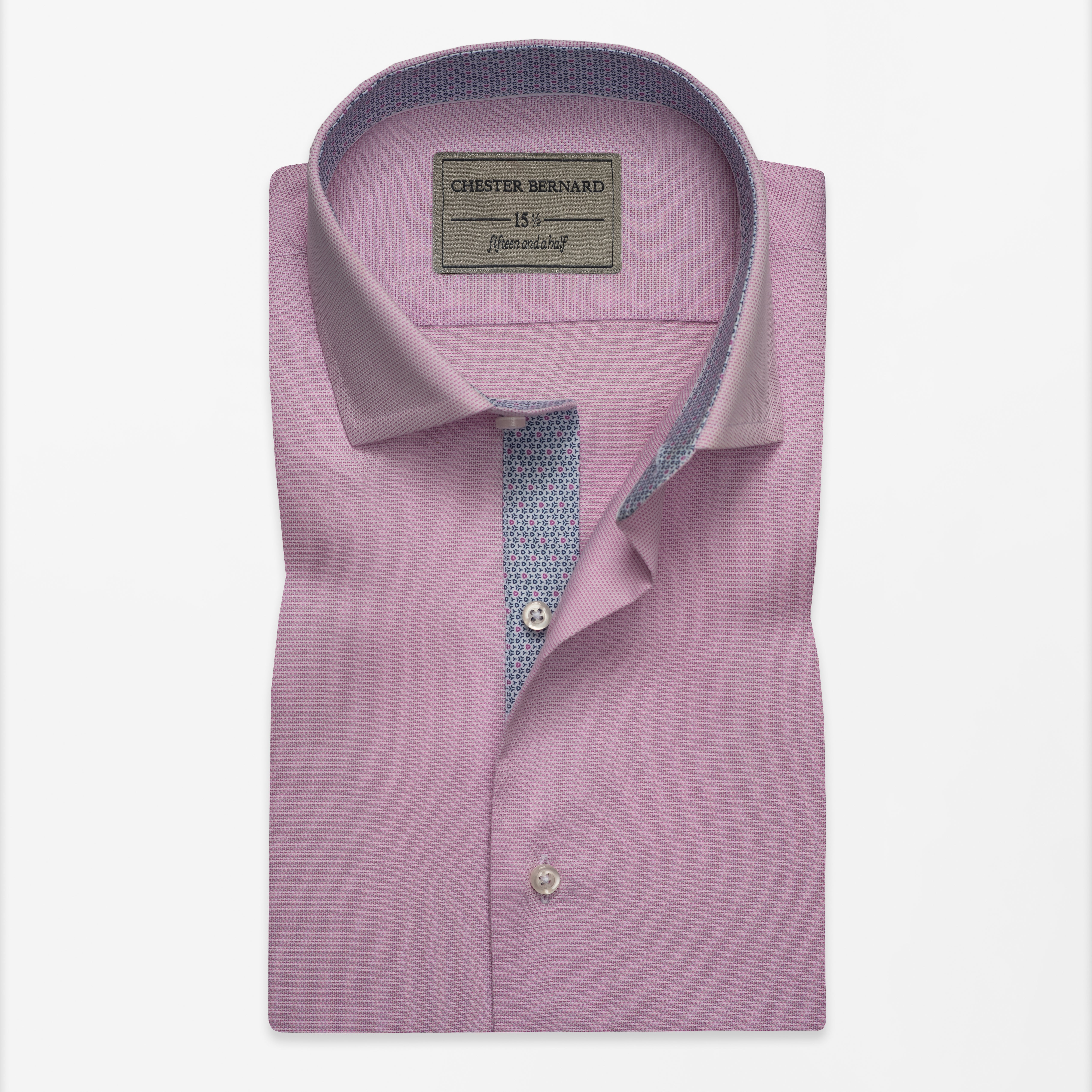 Pink Textured Dress Shirt