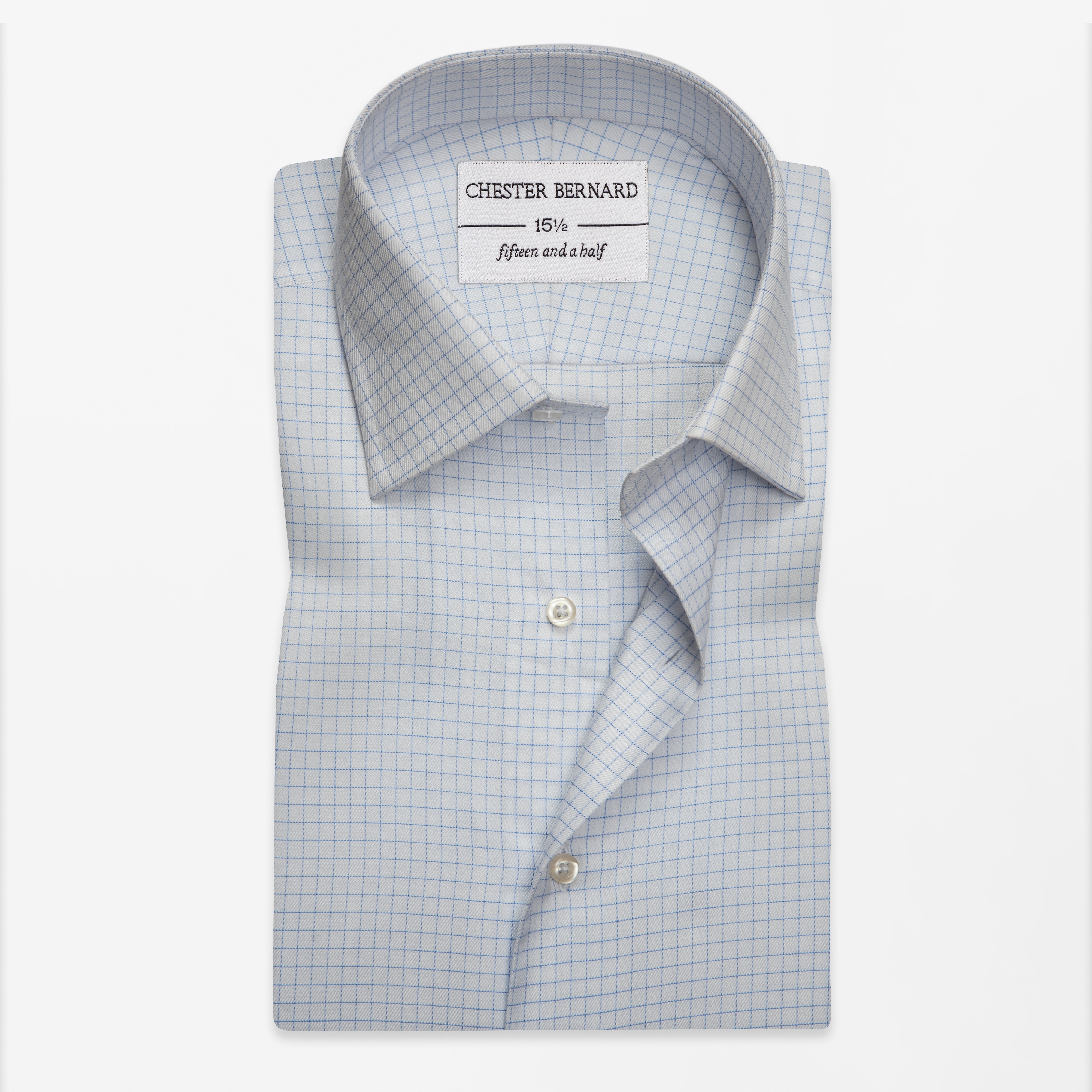 Light Blue Grid Check Shirt