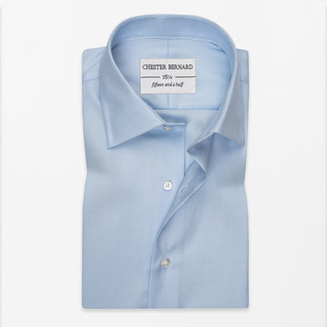 Sky Blue Herringbone Formal Shirt