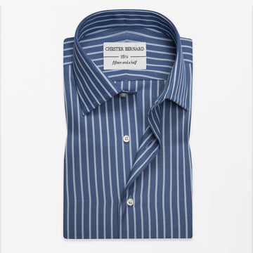 Steel Blue Pinstripe Formal Shirt