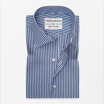 Navy Blue Bengal Stripe Formal Shirt