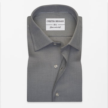 Gray Textured Classic Formal Shirt