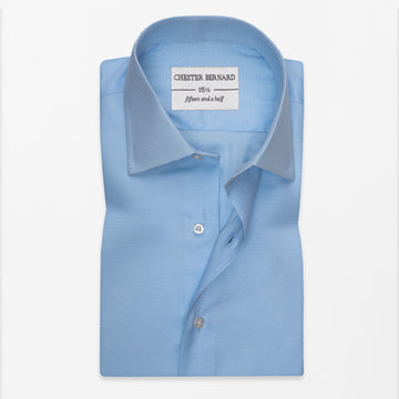 Sky Blue Textured Formal Shirt