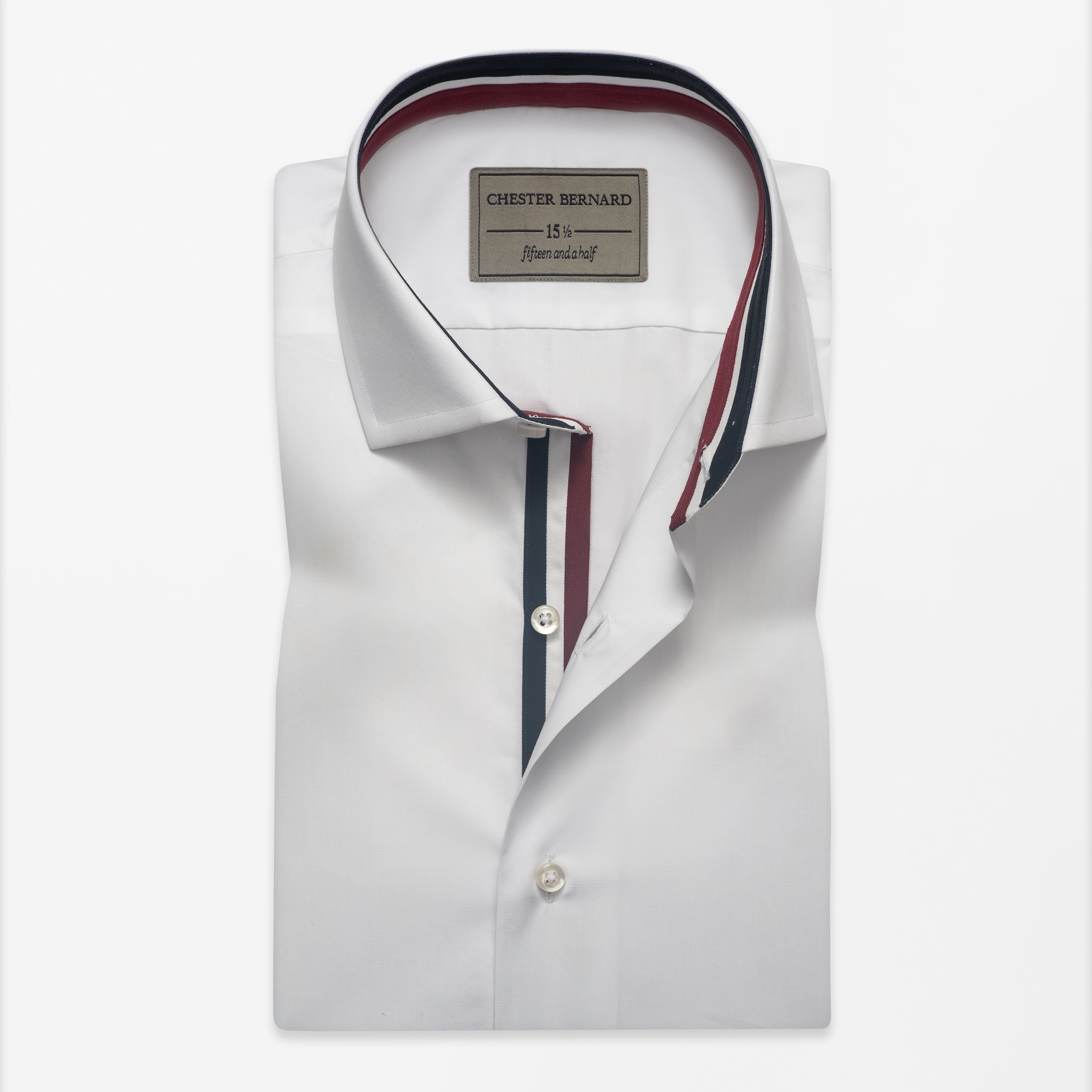 White Tri-Band Inlay Sports Collection Shirt OL-307