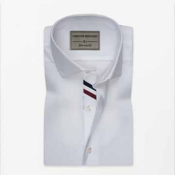 White Elite Stripe Detail Shirt