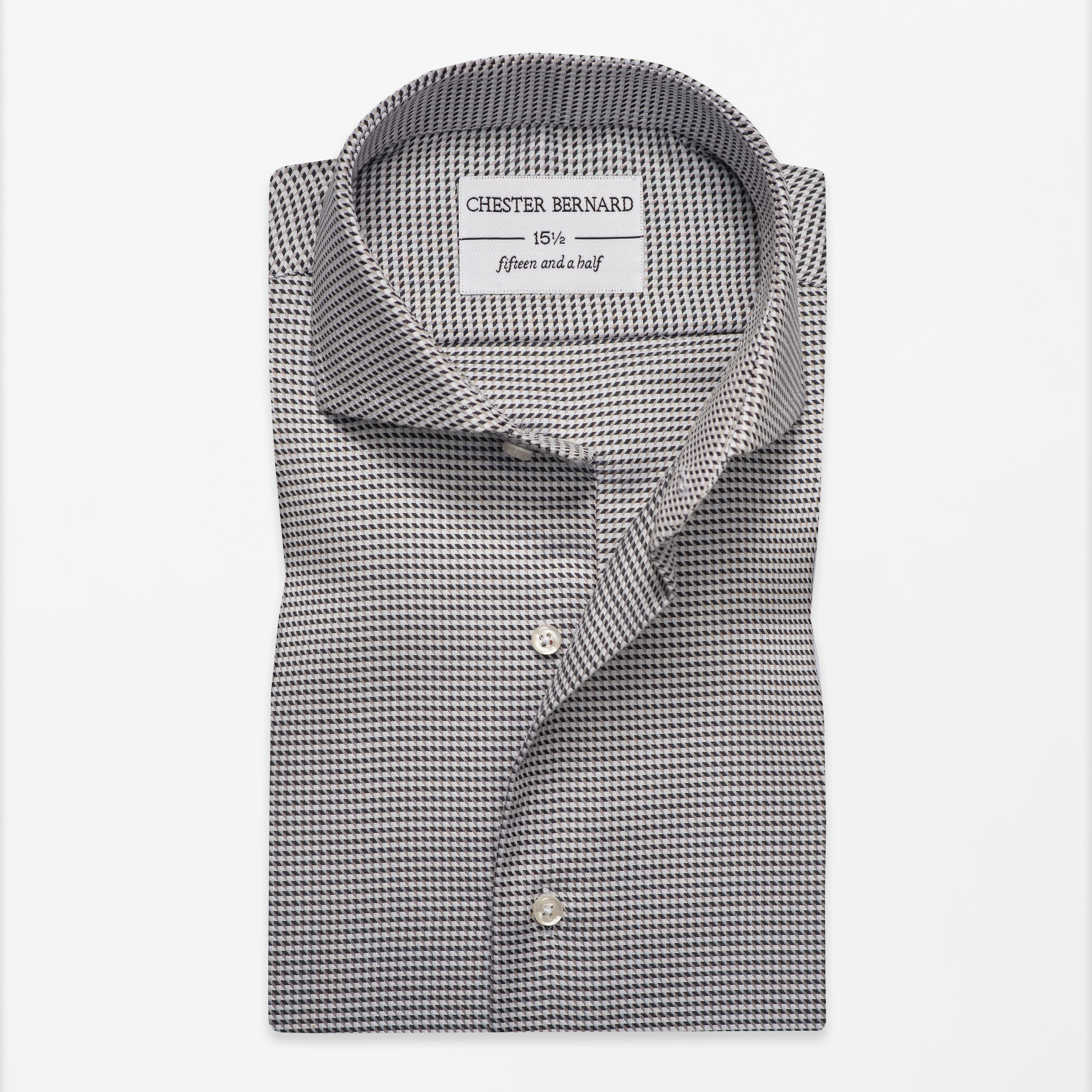 Micro Check Pattern Shirt