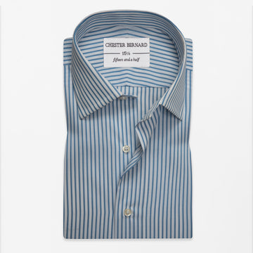 Blue & White Striped Shirt