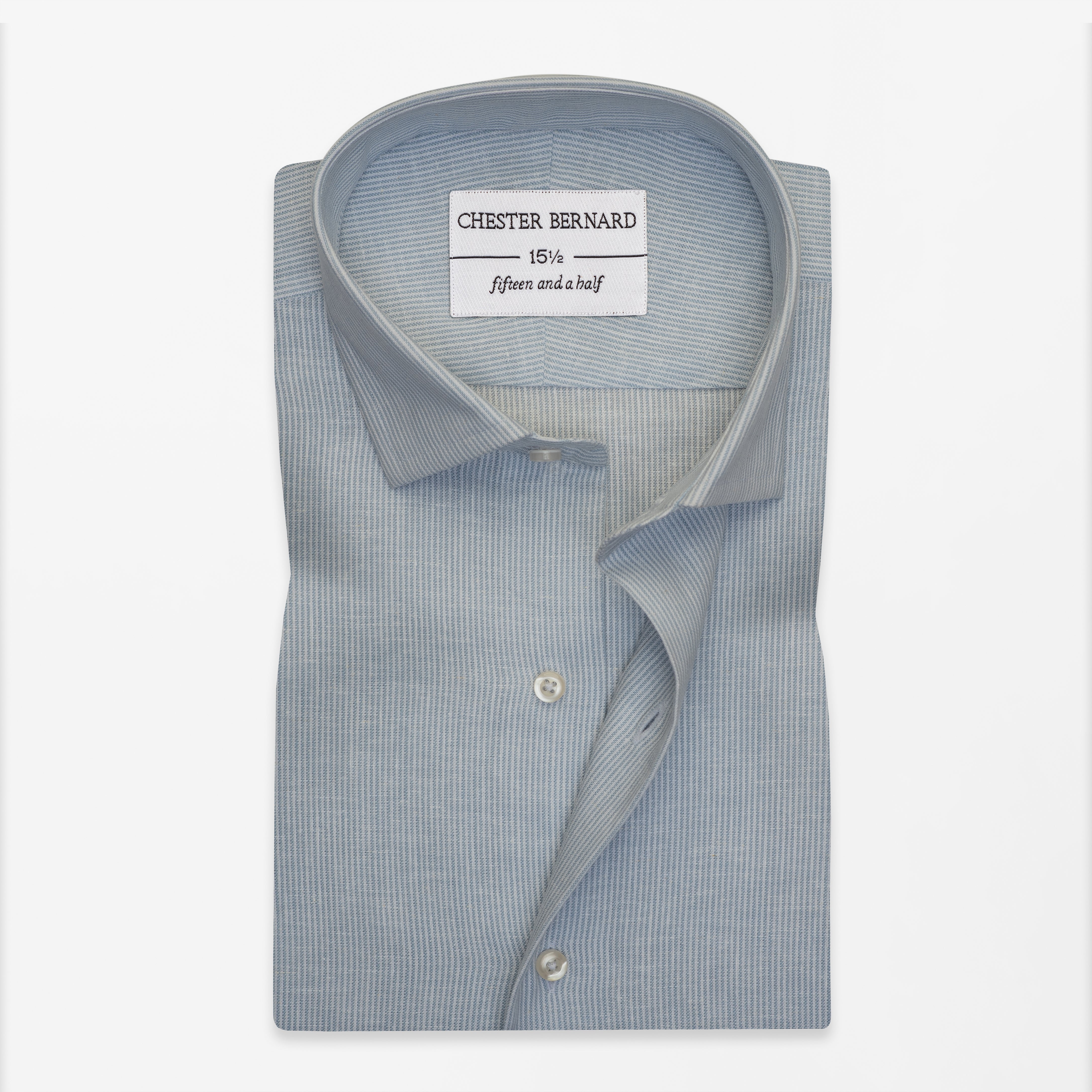 Classic Sky Blue Textured Dress Shirt
