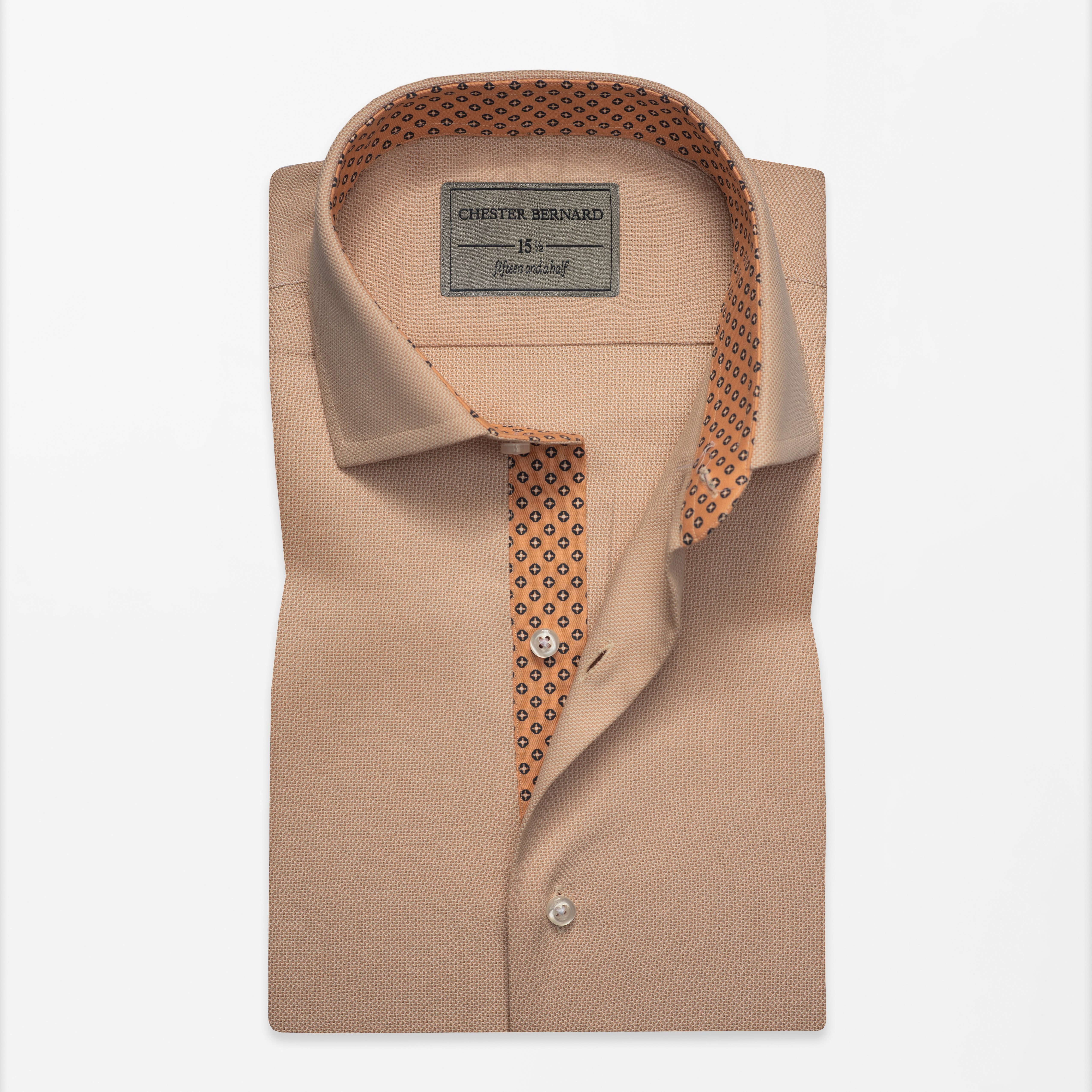 Peach Oxford Contrast Shirt