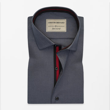 Charcoal Grey with Red Contrast