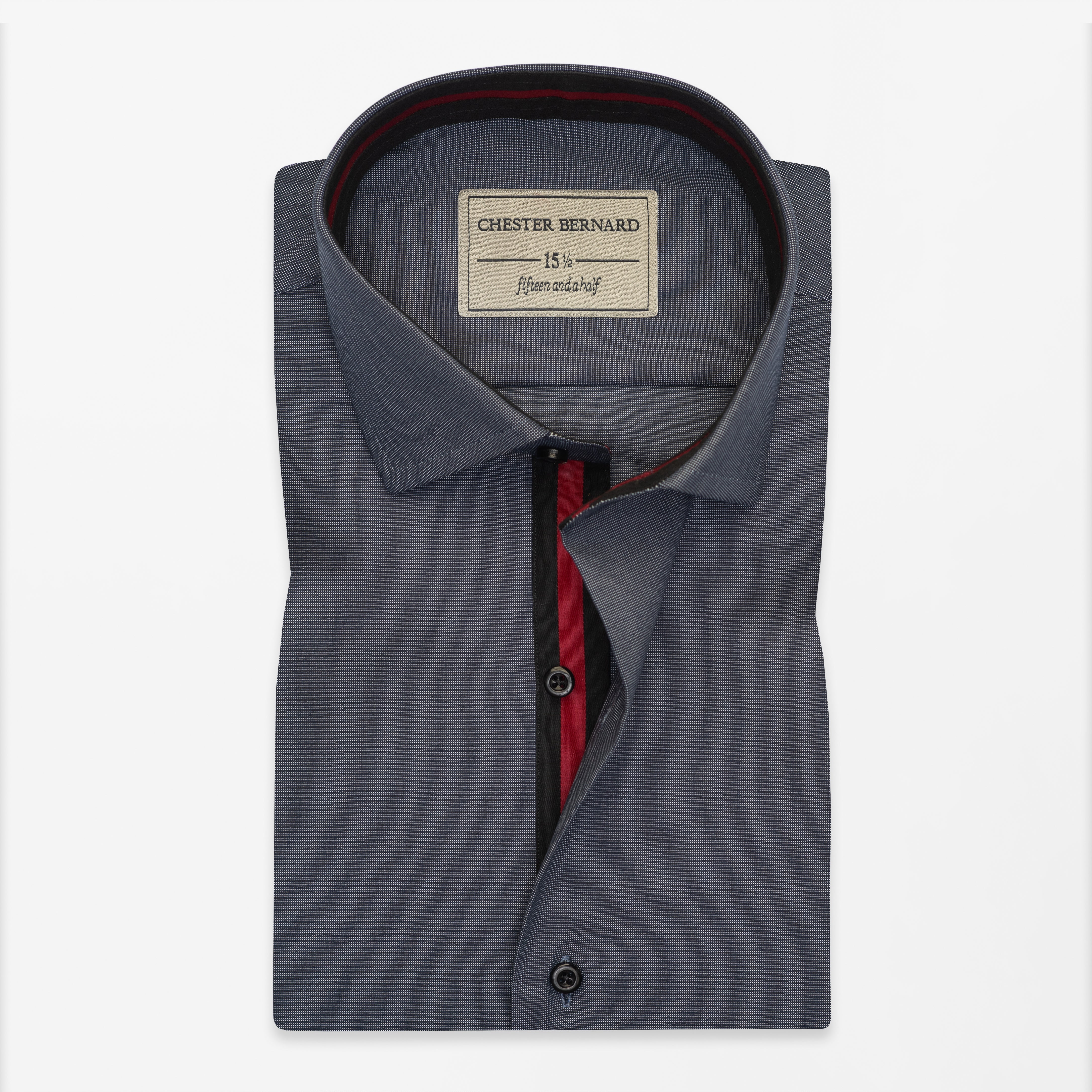 Charcoal Grey with Red Contrast