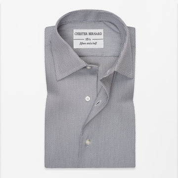 Grey Micro-Weave Formal Shirt