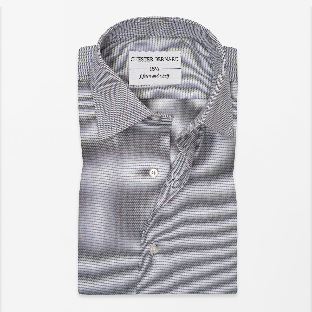 Grey Micro-Weave Formal Shirt
