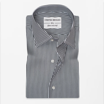 Black & White Bengal Stripe Formal Shirt