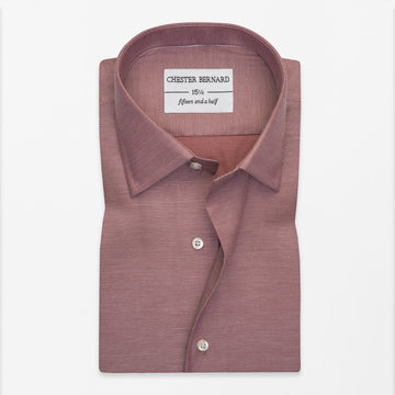 Rust Brick Textured Formal Shirt