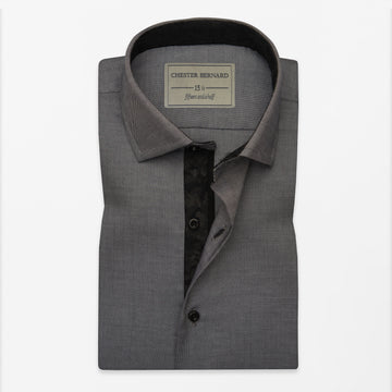 Steel Grey Modern Contrast Shirt