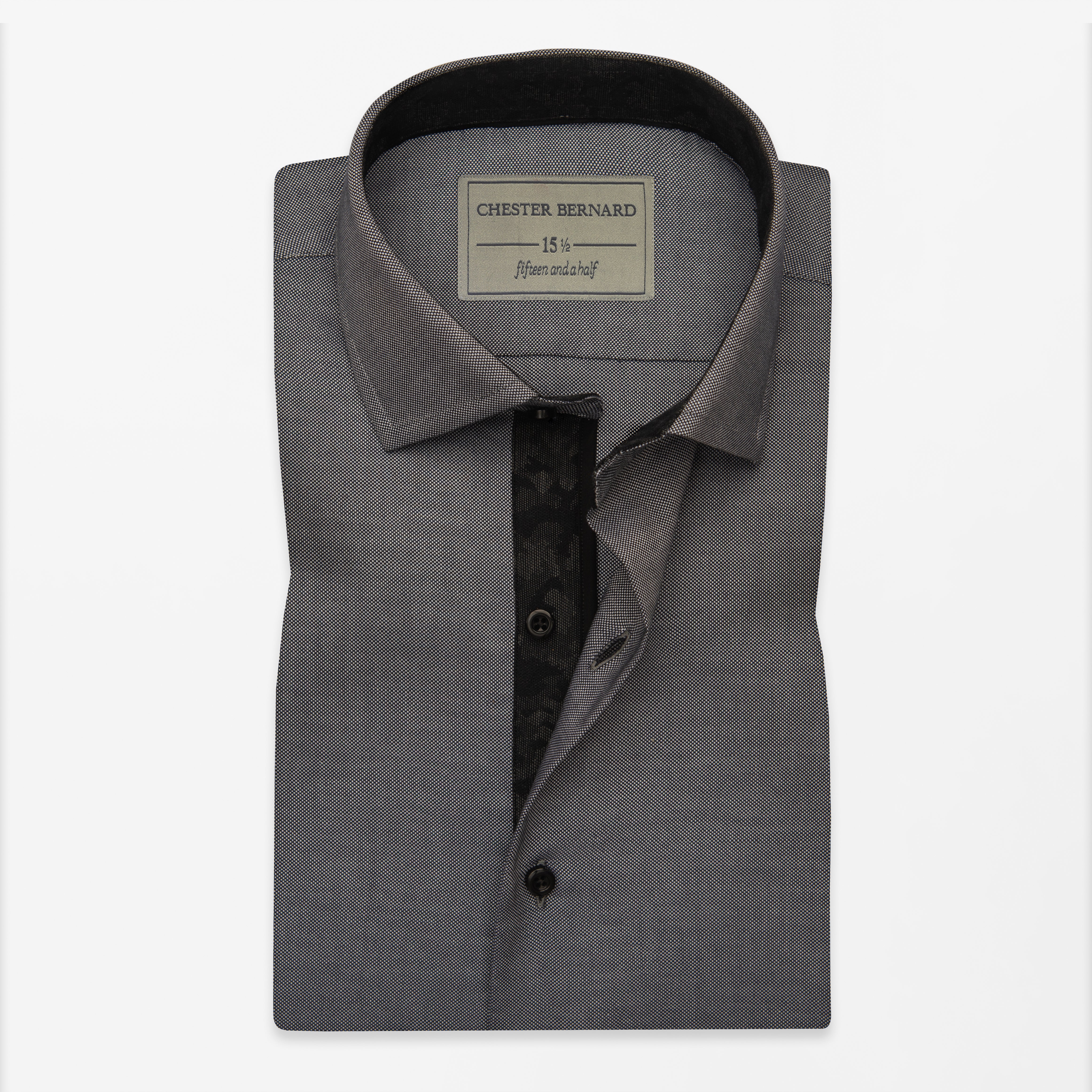 Steel Grey Modern Contrast Shirt