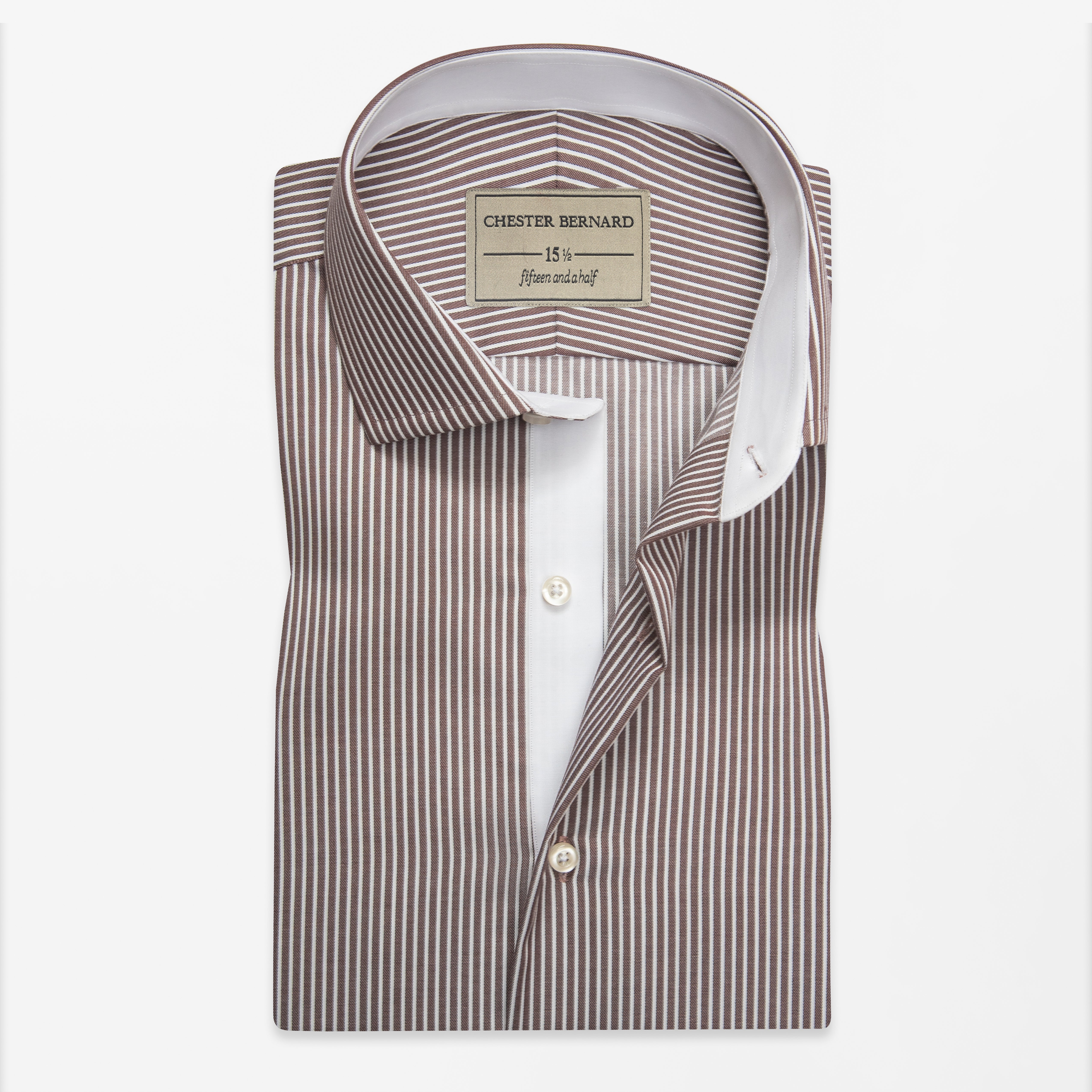 Brown Stripe Formal Shirt