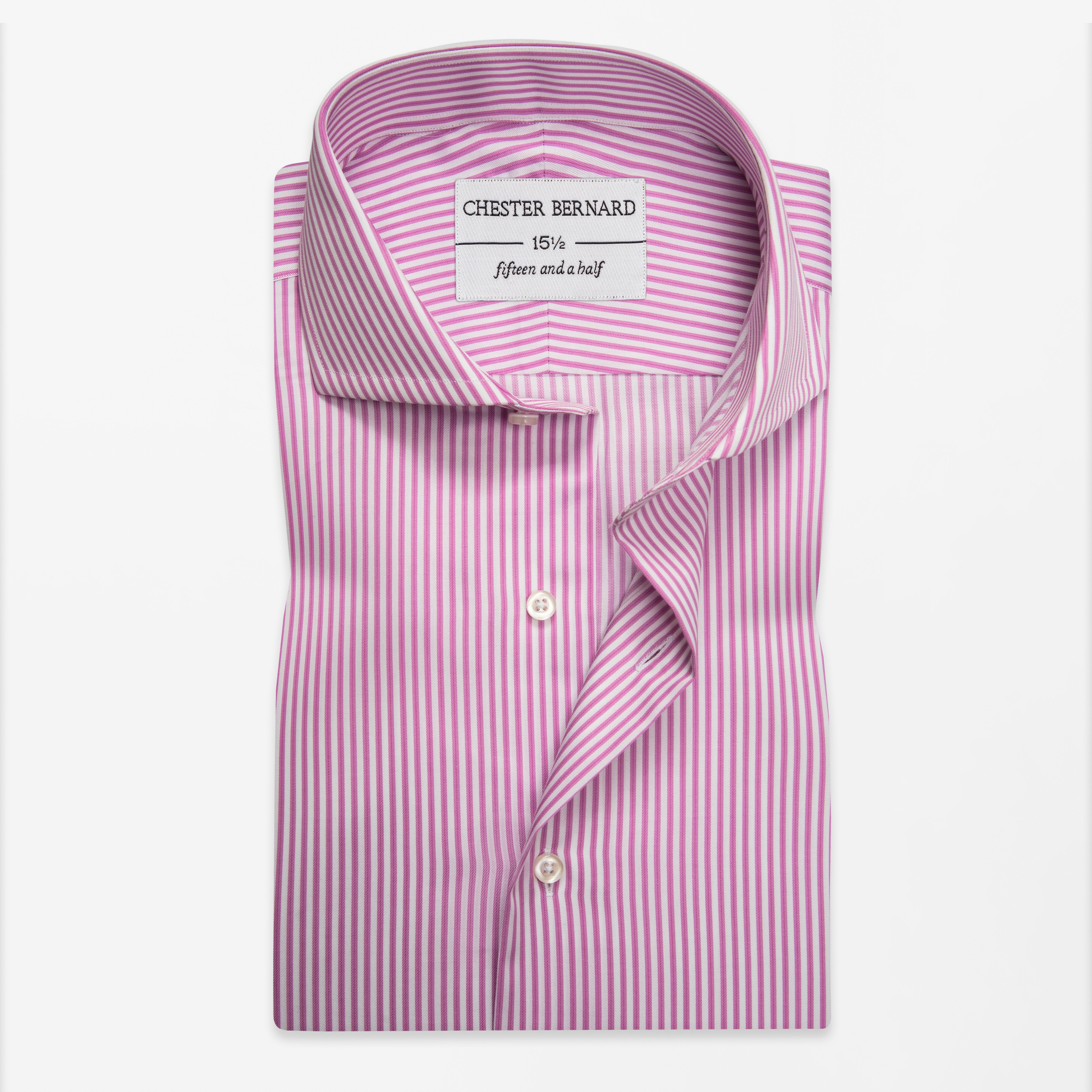 Pink & White Fine Stripe Formal Shirt
