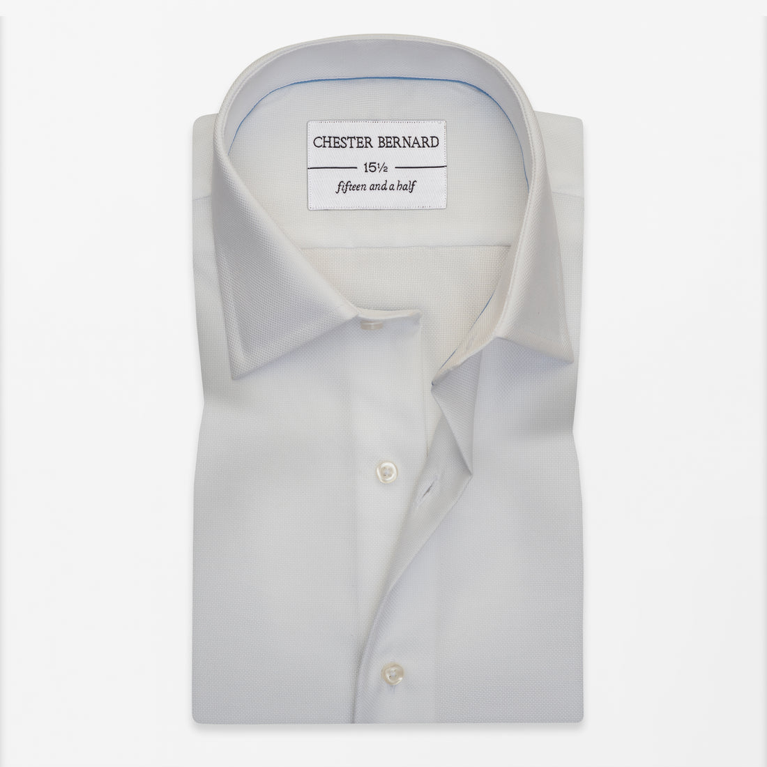 White Pearl Edge Piped Formal Shirt