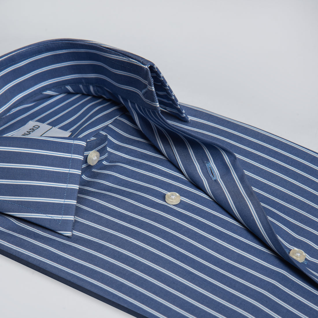 Steel Blue Pinstripe Formal Shirt