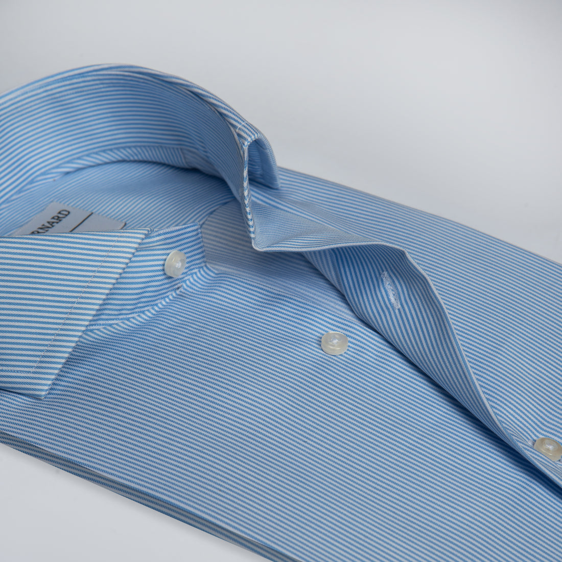 Aqua Blue Micro Stripe Shirt