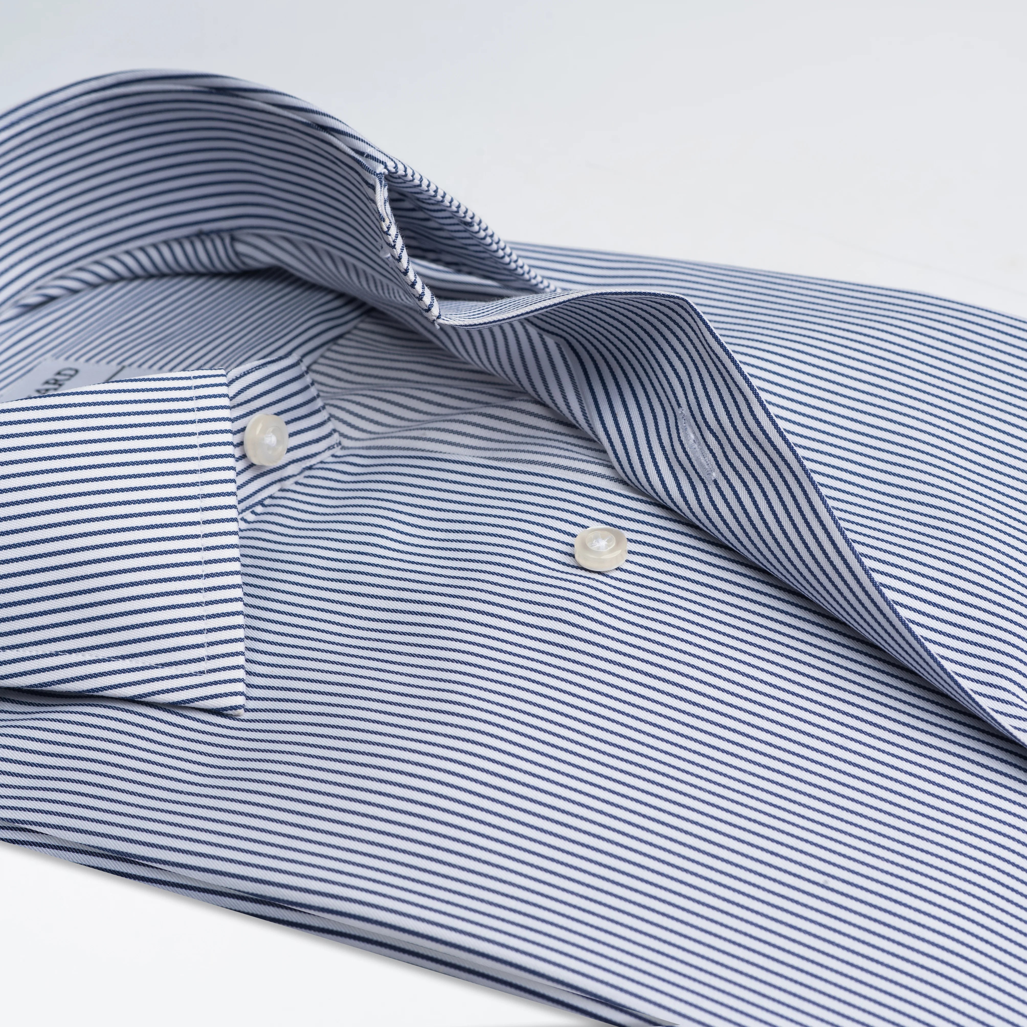 White & Blue Striped Dress Shirt