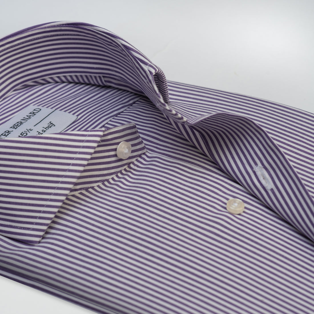 Purple & White Striped Dress Shirt
