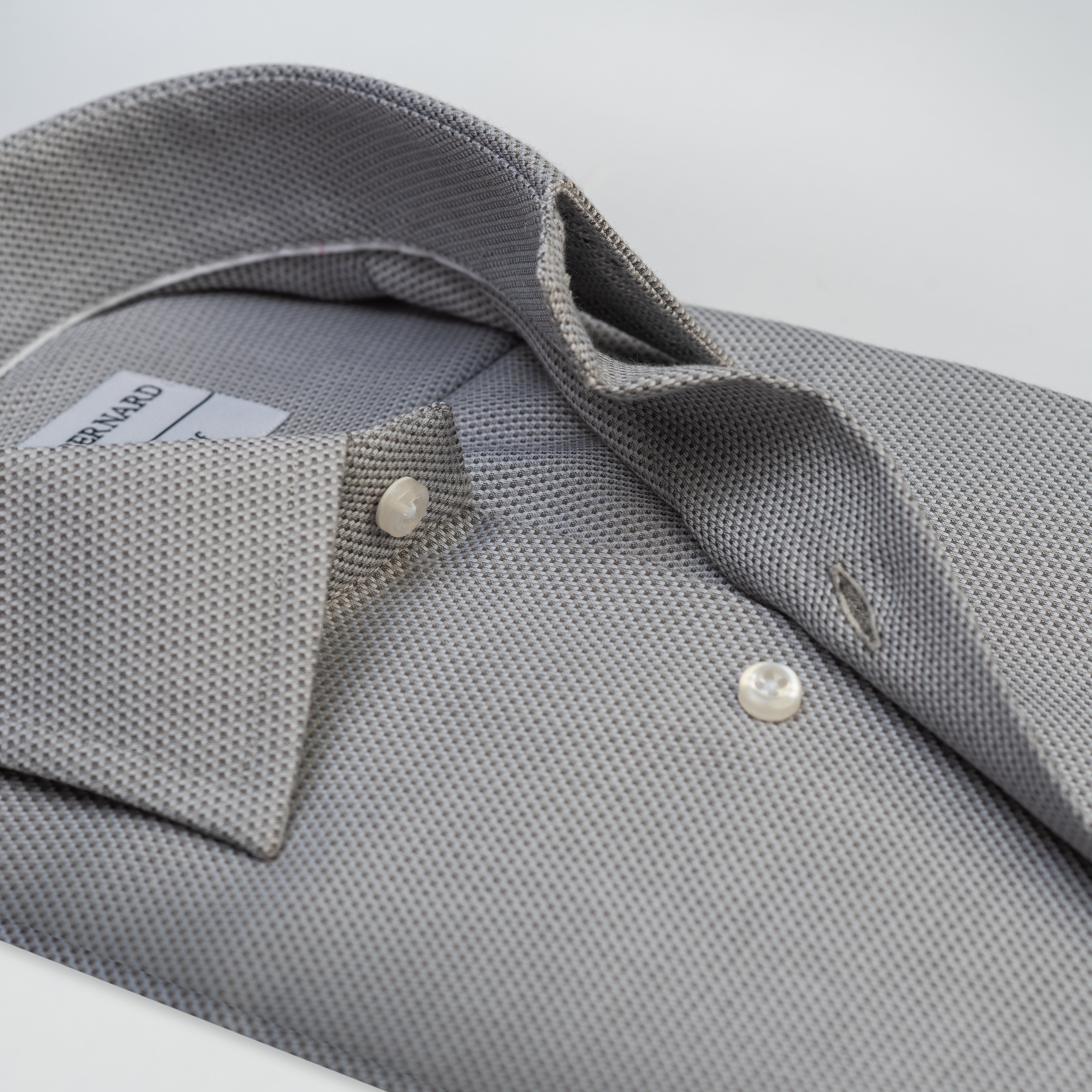 Gray Textured Classic Formal Shirt
