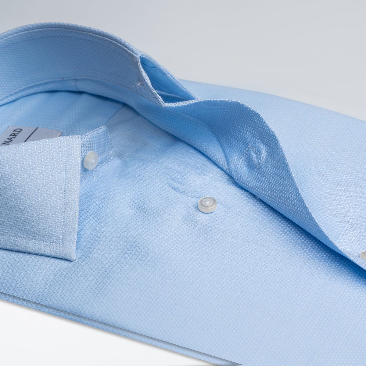 Sky Blue Textured Formal Shirt
