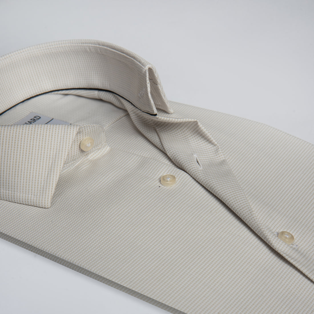 Sand Beige Micro Textured Formal Shirt