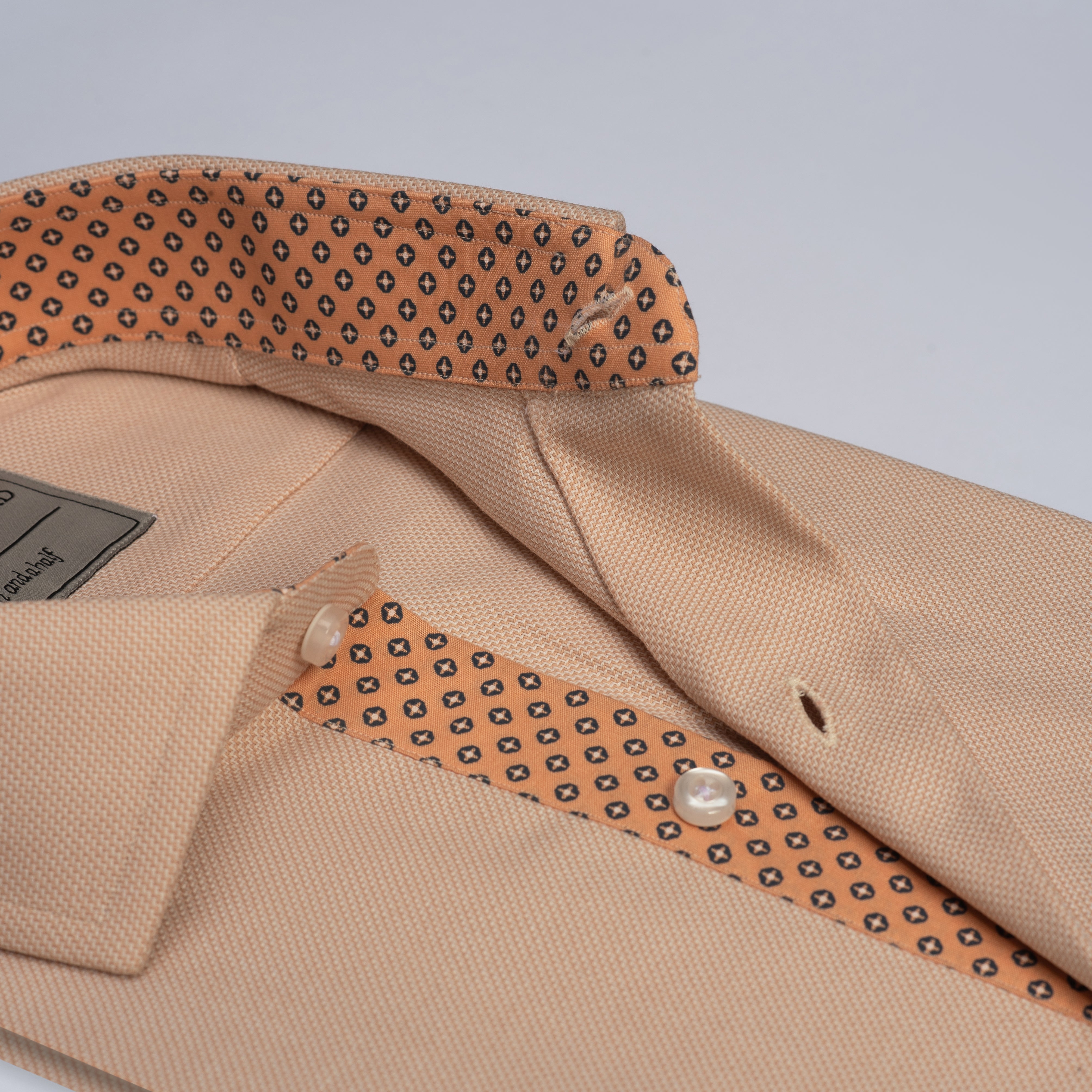 Peach Oxford Contrast Shirt