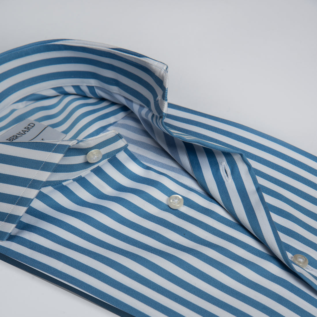 Blue & White Vertical Stripe Formal Shirt