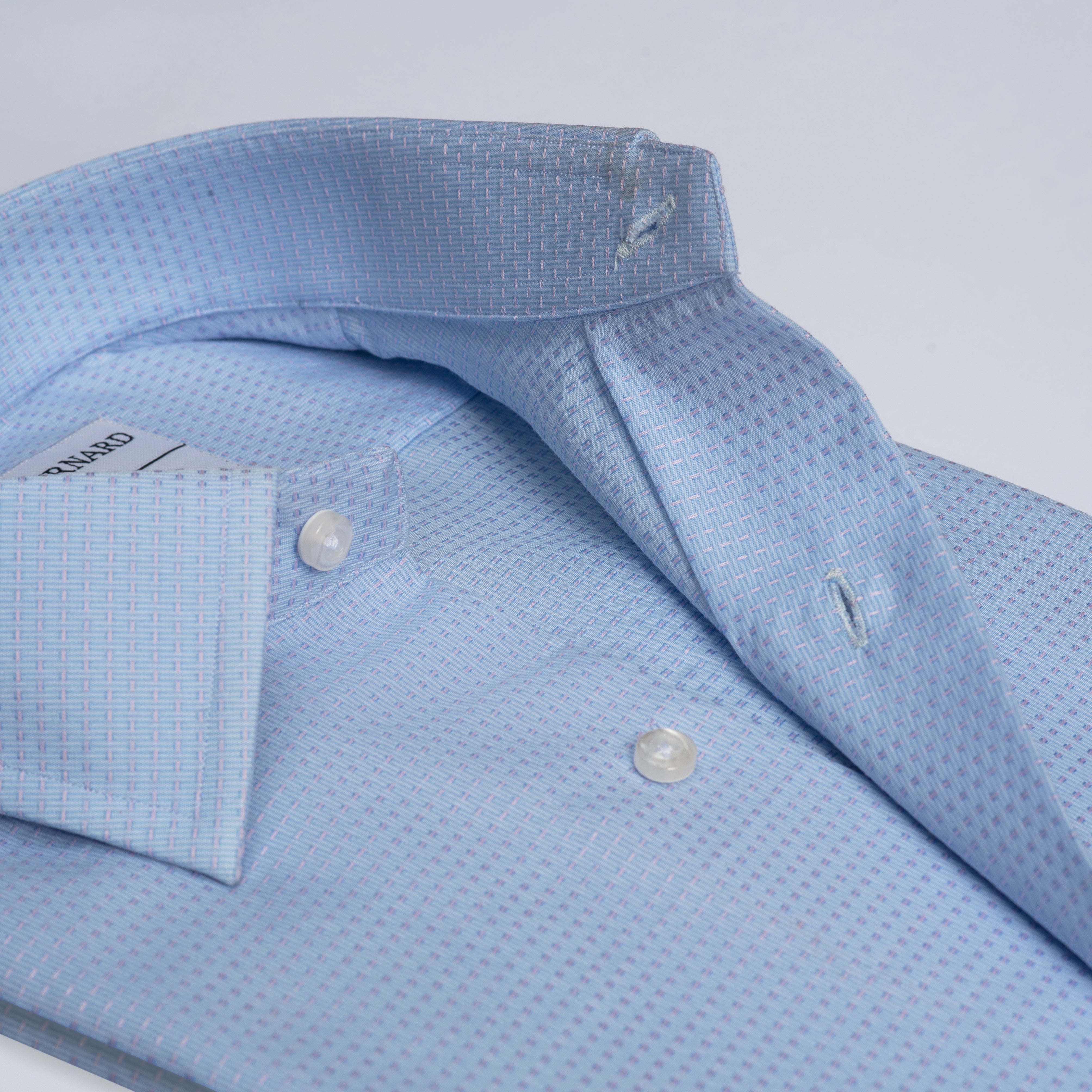Sky Blue Textured Dress Shirt