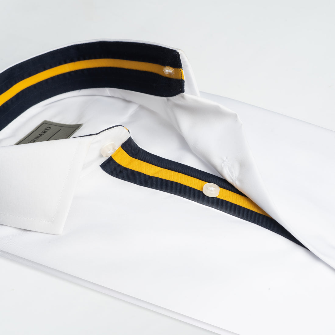 White Contrast Stripe Detail Shirt